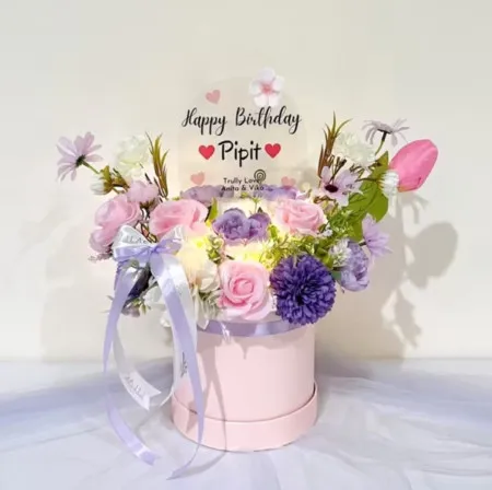 Bloom Box Akrilik Ucapan Ulang Tahun Melawi